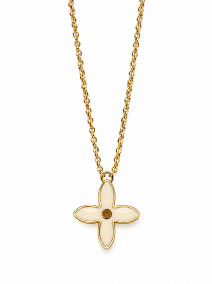 LOUIS VUITTON BLOOMING WHITE FLOWER NECKLACE