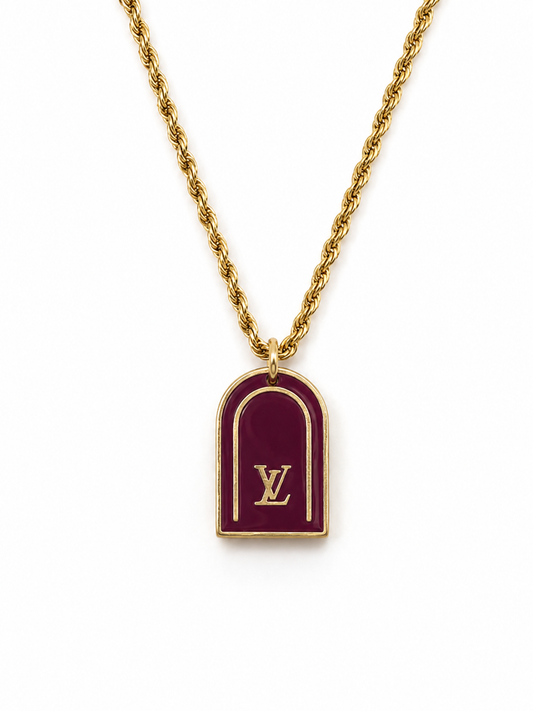 LOUIS VUITTON LOGO NECKLACE