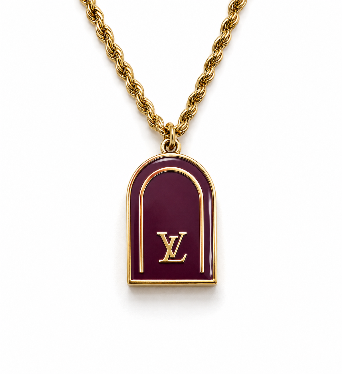 LOUIS VUITTON LOGO NECKLACE