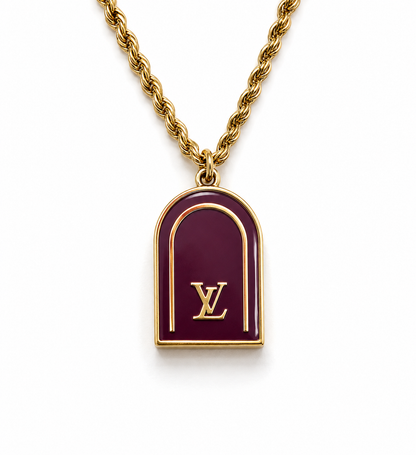 LOUIS VUITTON LOGO NECKLACE