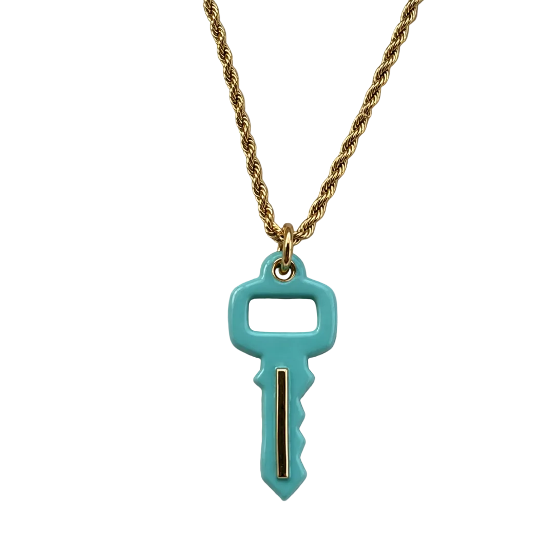 LOUIS VUITTON BLUE KEY ICONICS NECKLACE