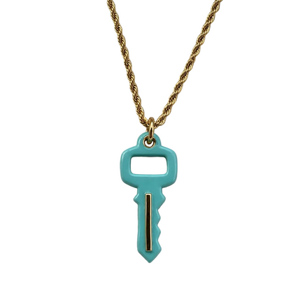 LOUIS VUITTON BLUE KEY ICONICS NECKLACE