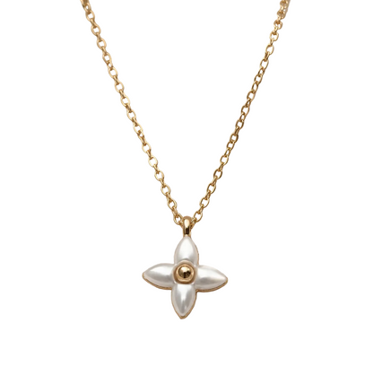 LOUIS VUITTON WHITE FLOWER DAINTYCHARM NECKLACE
