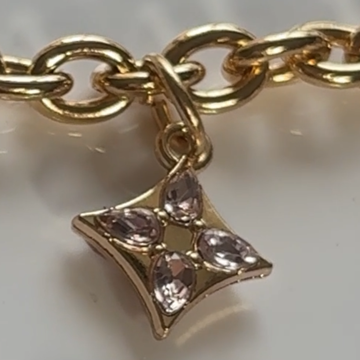 LOUIS VUITTON PINK DAINTY CHARM NECKLACE