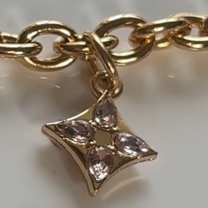 LOUIS VUITTON PINK DAINTY CHARM NECKLACE