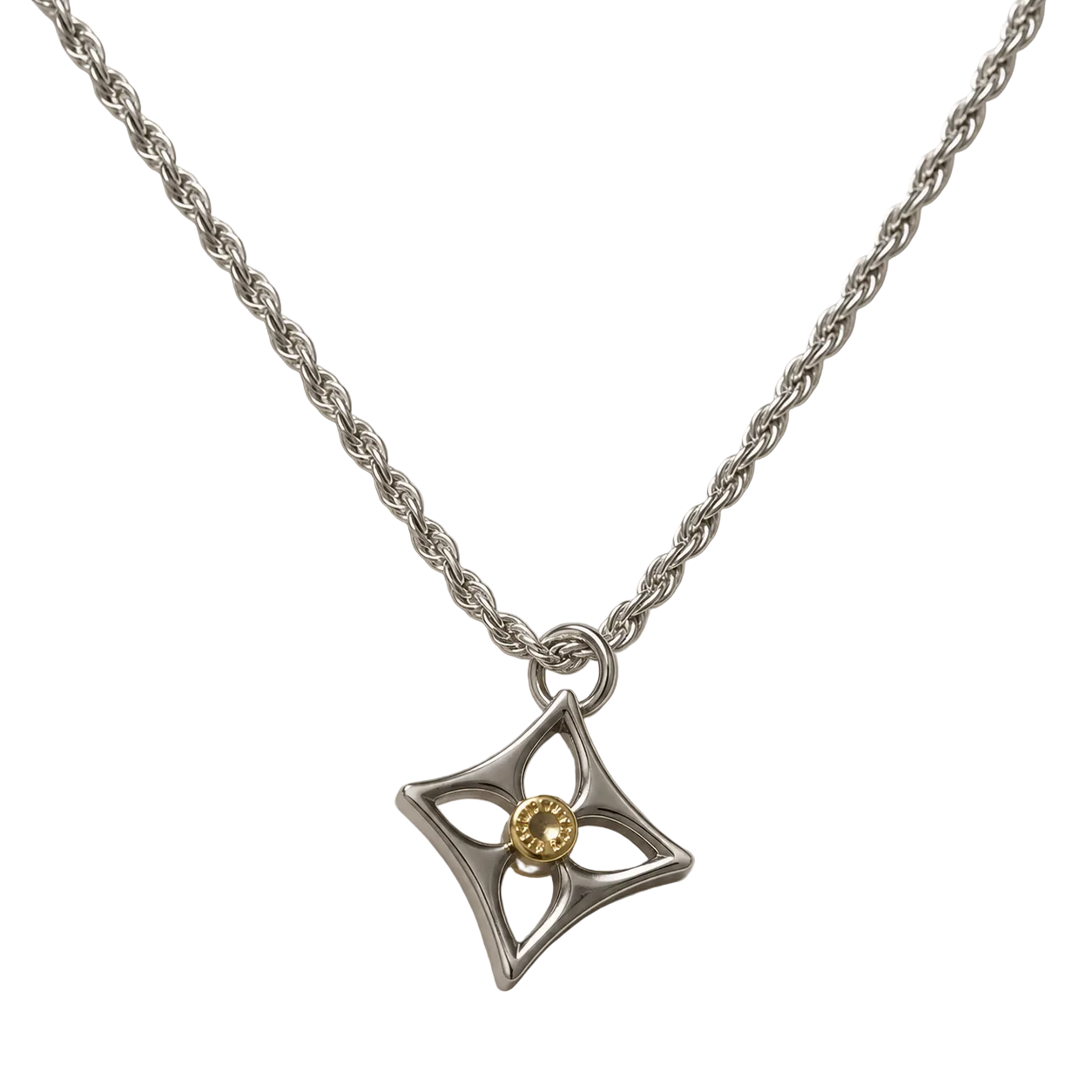 LOUIS VUITTON FLEUR DE MONOGRAM PADLOCK NECKLACE