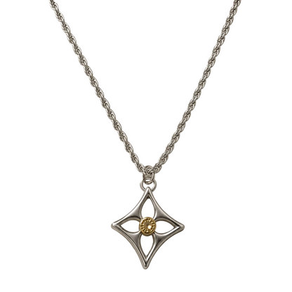 LOUIS VUITTON FLEUR DE MONOGRAM PADLOCK NECKLACE