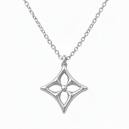 LOUIS VUITTON ICONIC STAR LOGO NECKLACE SILVER