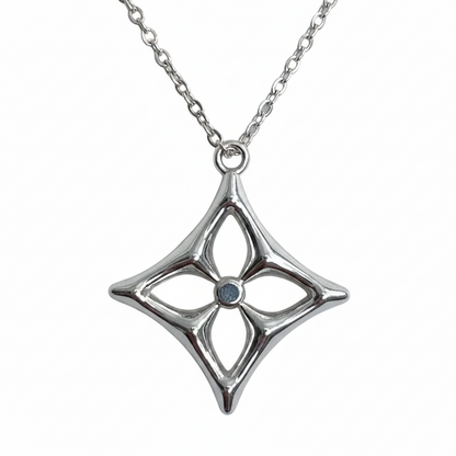 LOUIS VUITTON ICONIC STAR LOGO NECKLACE SILVER