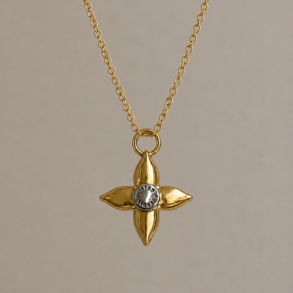 LOUIS VUITTON FLEUR DE MONOGRAM STAR NECKLACE