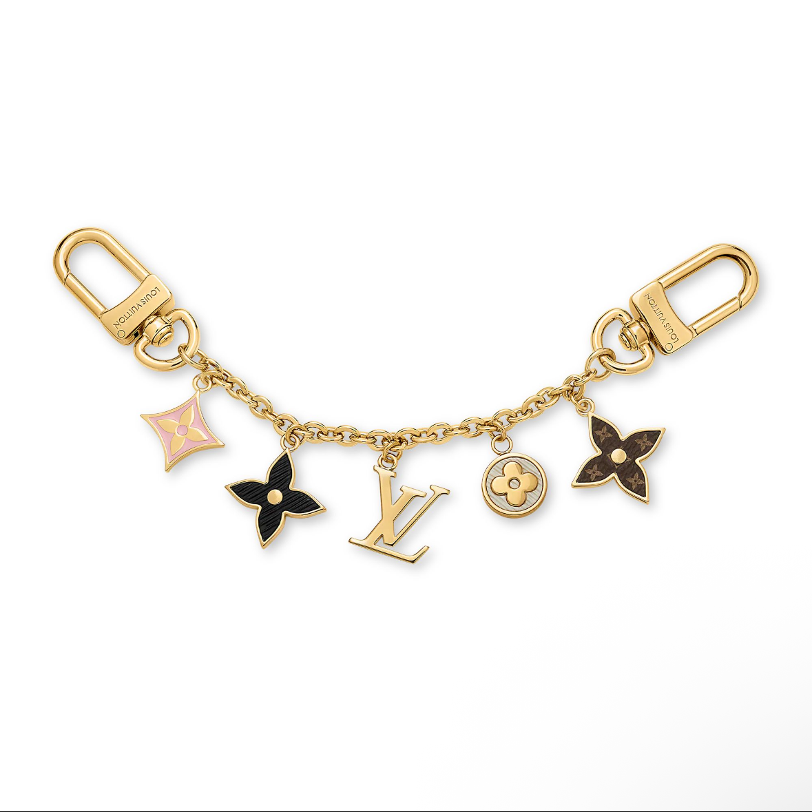 LOUIS VUITTON WHITE FLORA CHARM NECKLACE