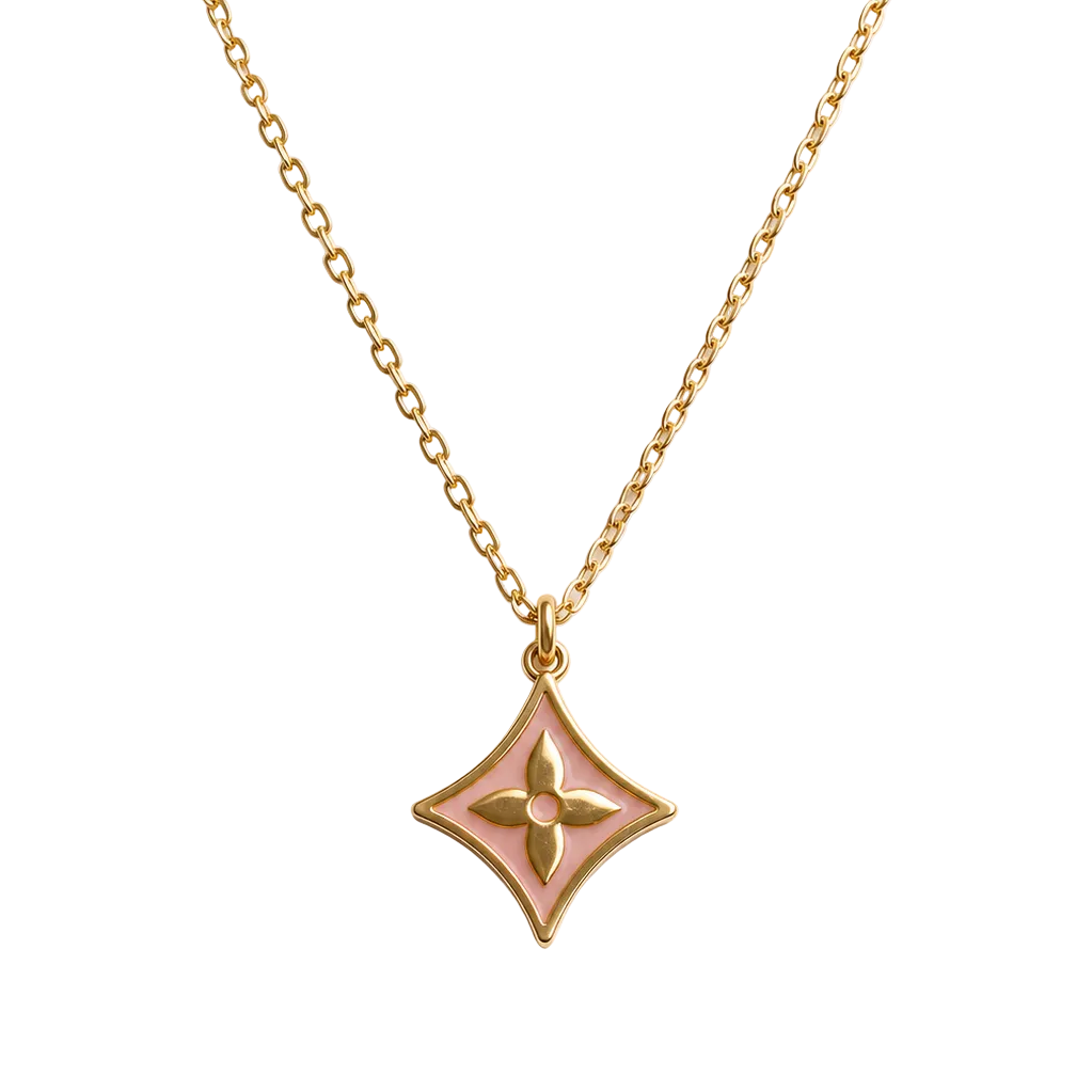 LOUIS VUITTON PINK STAR CHARM NECKLACE