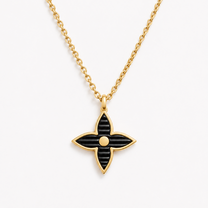 LOUIS VUITTON BLACK STAR CHARM NECKLACE