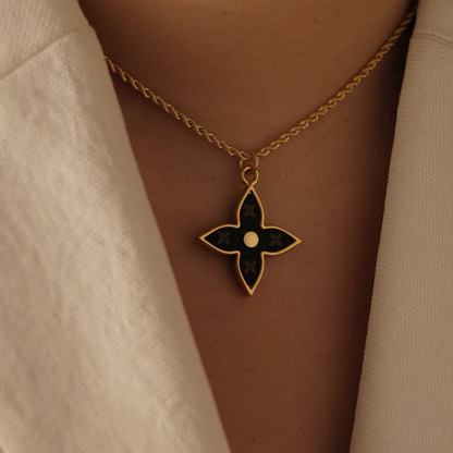 LOUIS VUITTON LOGO STAR CHARM NECKLACE