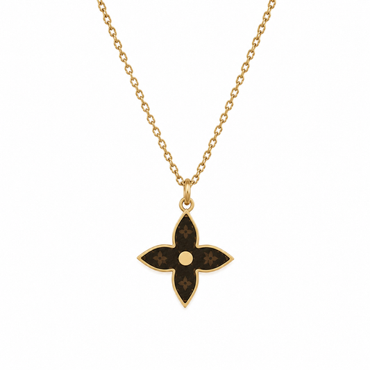 LOUIS VUITTON LOGO STAR CHARM NECKLACE