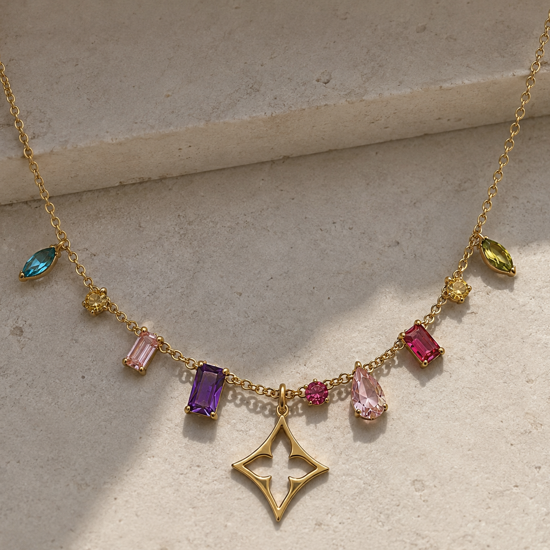 LOUIS VUITTON STAR CUBIC ZIRCONIA NECKLACE (PRE-ORDER)