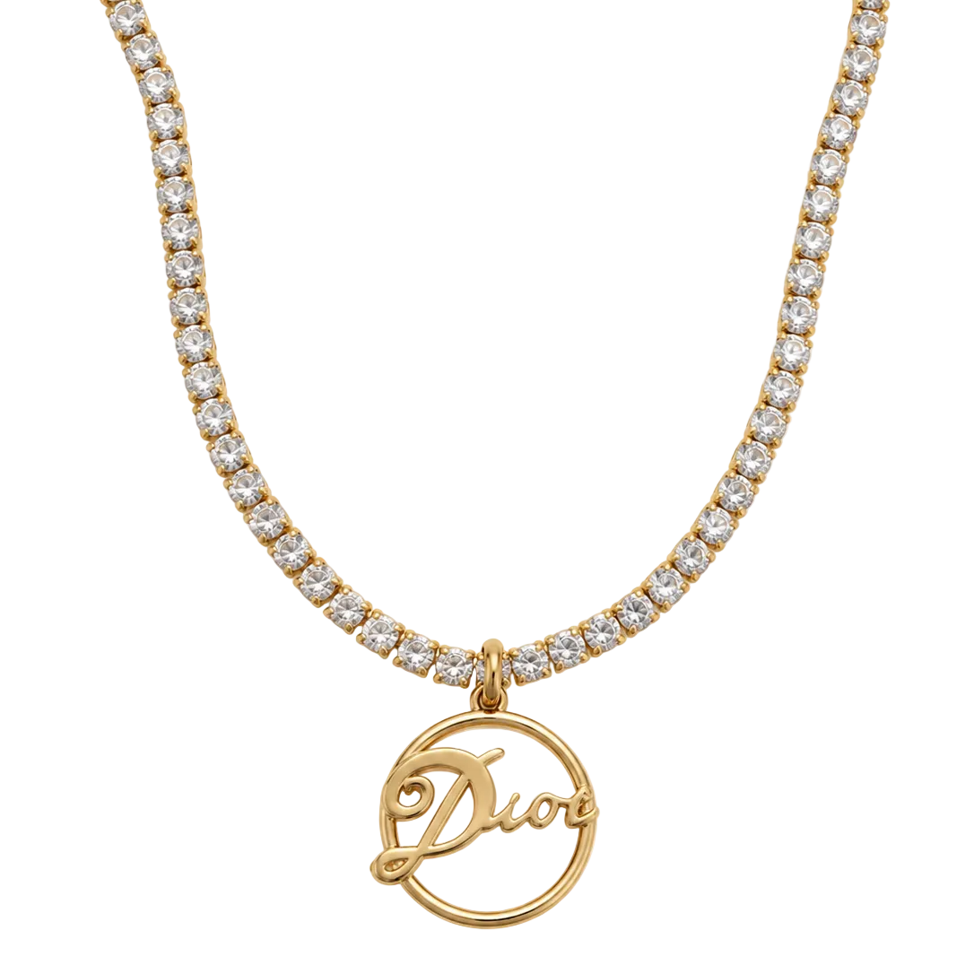 DIOR CIRCLE DIAMANTÈ NECKLACE