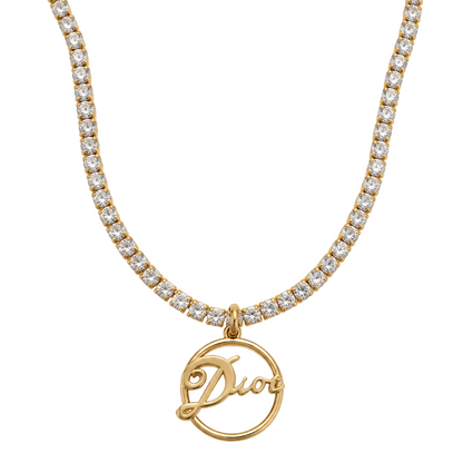 DIOR CIRCLE DIAMANTÈ NECKLACE