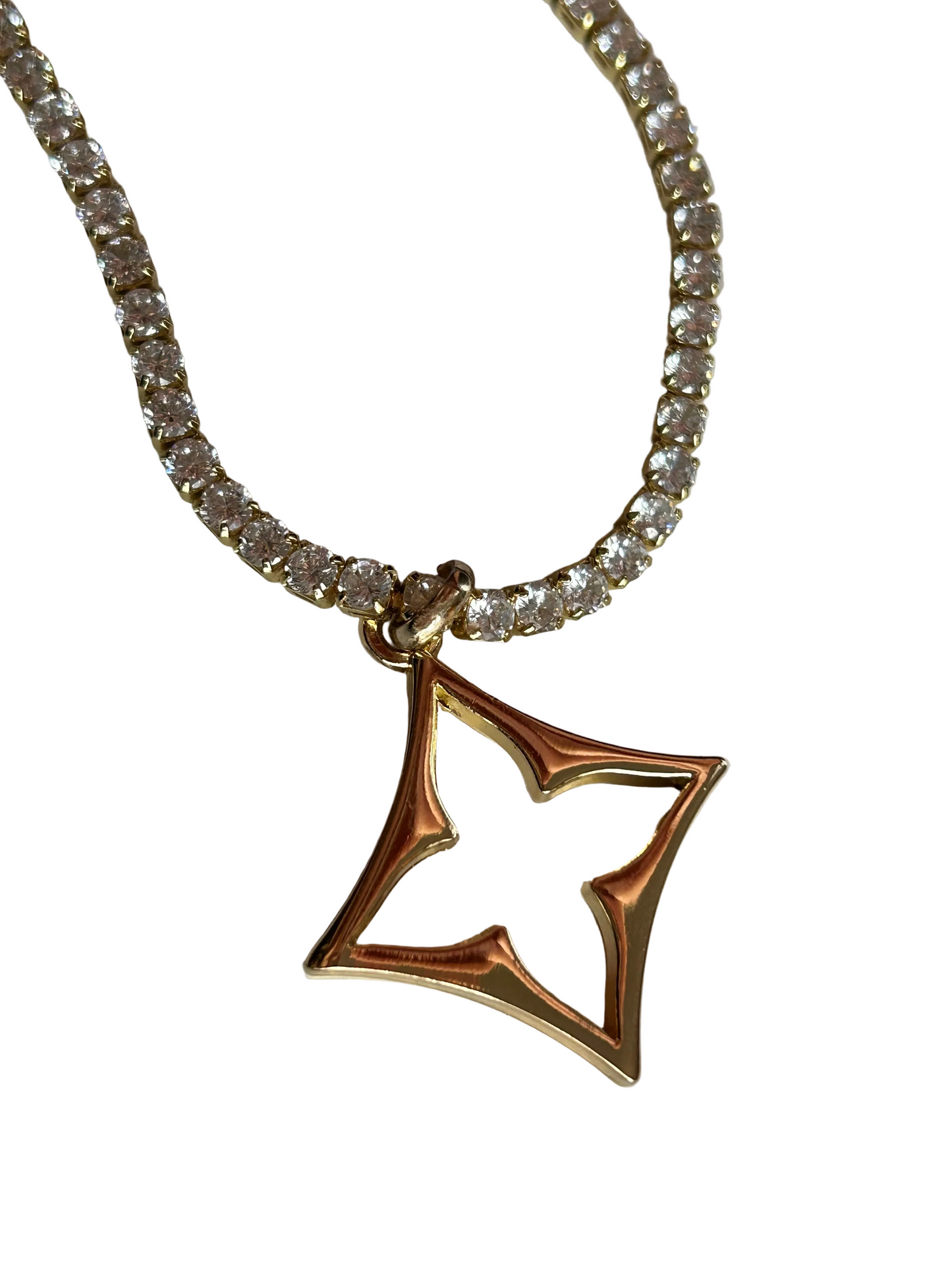 LOUIS VUITTON DIAMANTÈ STAR CHARM NECKLACE
