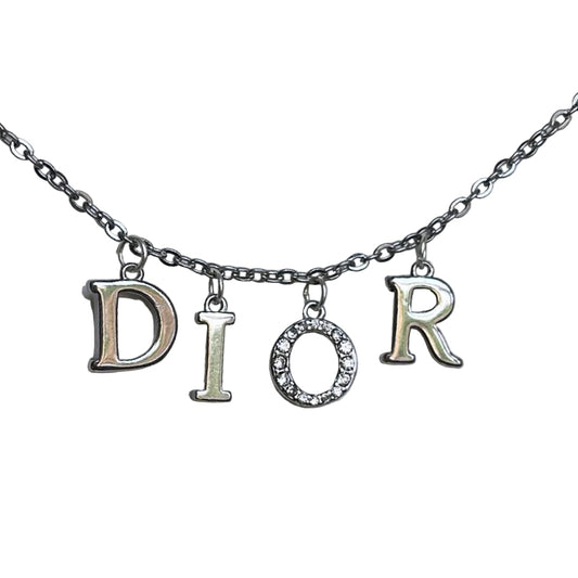 DIOR SILVER LETTER NECKLACE (pre-order)