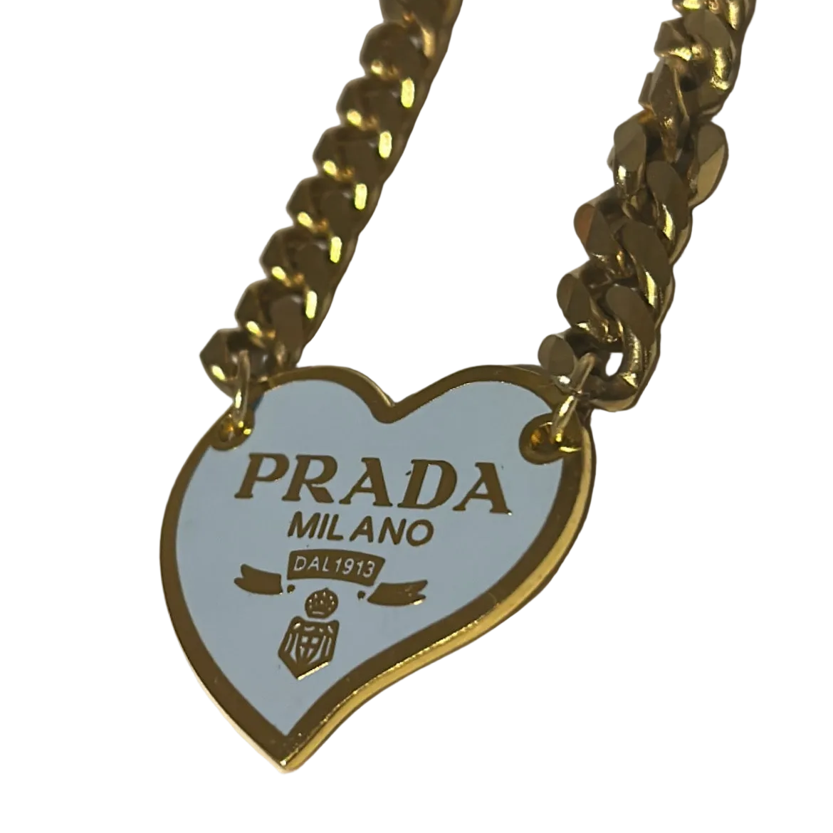 PRADA HEART NECKLACE (LIGHT BLUE) (PRE-ORDER)
