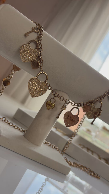 DIOR GALLIANO KEY & HEART NECKLACE (RARE - ORIGINAL CHAIN)