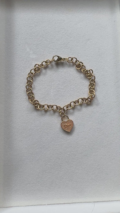 DIOR GALLIANO DAINTY HEART BRACELET (RARE)
