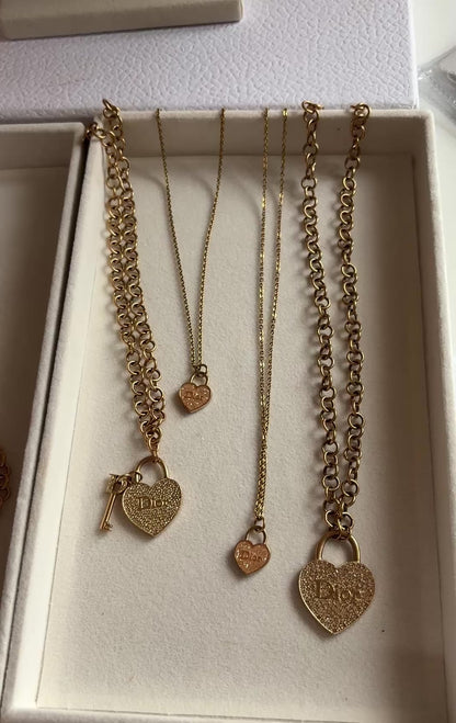 DIOR GALLIANO KEY & HEART NECKLACE (RARE - ORIGINAL CHAIN)