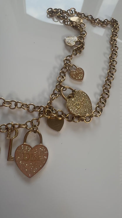 DIOR GALLIANO AMBER LARGE HEART NECKLACE (RARE)