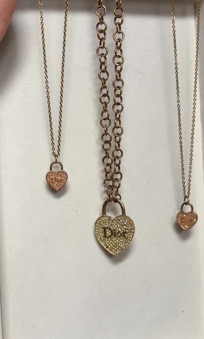 DIOR GALLIANO DAINTY HEART NECKLACE (RARE)