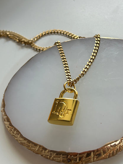 DIOR MINI PADLOCK NECKLACE